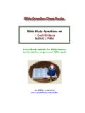 A workbook suitable for Bible classes, family studies, or