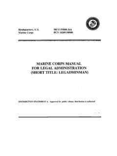 MCO P5800.16A MARINE CORPS MANUAL FOR …