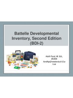 Battelle Developmental Inventory, Second Edition (BDI-2)
