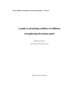 A guide to promoting resilience in children: strengthening ...