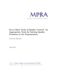 Seven Basic Tools of Quality Control: An Appropriate ... - LMU