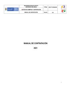 MANUAL DE CONTRATACI&#211;N 2021 - MINTIC Colombia 2020