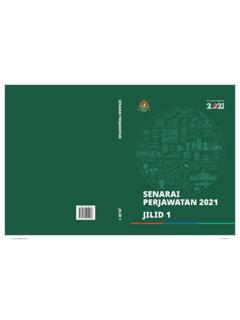 SENARAI PERJAWATAN 2021 - Portal Rasmi Parlimen Malaysia
