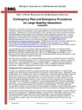 CONTINGENCY PLAN AND EMERGENCY PROCEDURES FOR …
