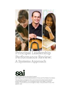 Principal Leadership Performance Review