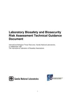 Laboratory Biosafety and Biosecurity Risk Assessment ...