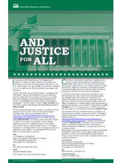 And Justice for All - USDA