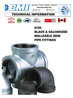 BMI Specs - Black and Galvanized Malleable Iron Pipe Fittings