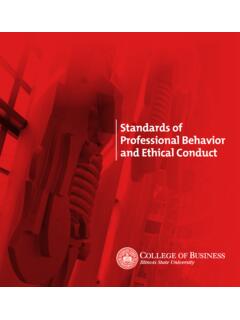 Standards of Professional Behavior and Ethical Conduct
