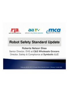 Robot Safety Standard Update - A3 Robotics