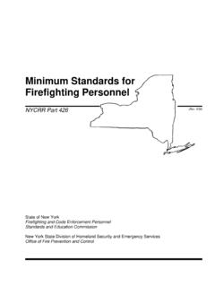 Minimum Standards for Firefighting Personnel