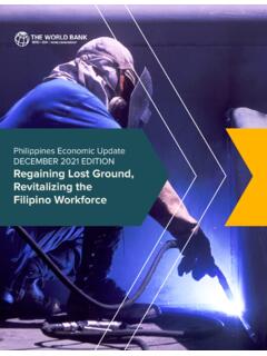 Philippines Economic Update DECEMBER 2021 EDITION ...