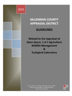 McLENNAN COUNTY APPRAISAL DISTRICT GUIDELINES