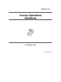 Convoy Operations Handbook - United States Marine Corps
