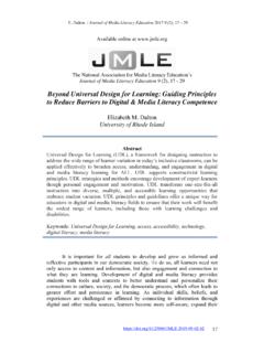 Universal Design for Learning: Guiding Principles to Reduce …