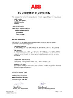 EU Declaration of Conformity - ABB Ltd