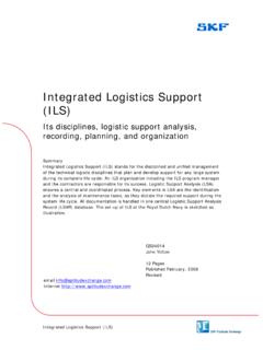 Integrated Logistics Support (ILS) - SKF