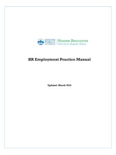 HR Employment Practice Manual - Human Resources