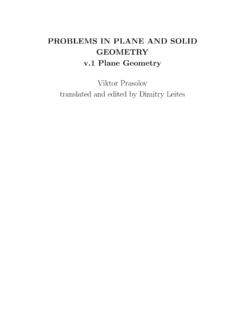 PROBLEMS IN PLANE AND SOLID GEOMETRY v.1 Plane …