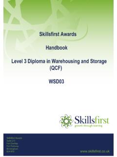Skillsfirst Awards Handbook Level 3 Diploma in …