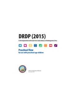 DRDP (2015) Preschool - cde.ca.gov