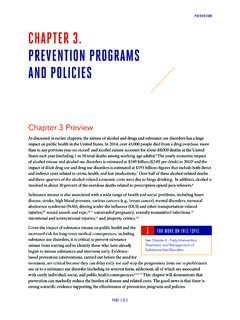 PREVENTION CHAPTER 3. PREVENTION PROGRAMS AND …