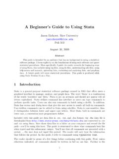 A Beginner’s Guide to Using Stata - Jason Eichorst