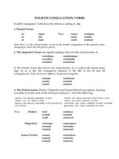 FOURTH CONJUGATION VERBS - The Latin Library