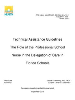 Role of RN in Delegation of Care in Florida Schools