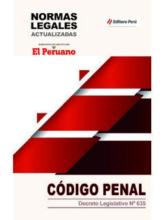 C&#211;DIGO PENAL - El Peruano