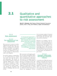 2.1 Qualitative and quantitative approaches to risk …