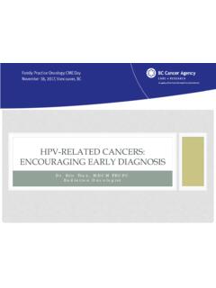HPV-RELATED CANCERS: ENCOURAGING EARLY …