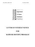 LETTER OF INTEREST NOTICE FOR RAPID RE-HOUSING …