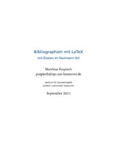 Bibliographien mit LaTeX - | Matthias Pospiech