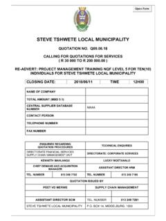 STEVE TSHWETE LOCAL MUNICIPALITY - stlm.gov.za