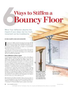 6 Ways to Stiffen a Bouncy Floor - Fine Homebuilding