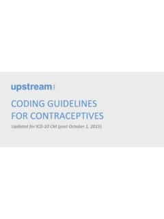 CODING GUIDELINES FOR CONTRACEPTIVES - Upstream