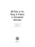 IBA Rules on the Taking of Evidence in Int Arbitration