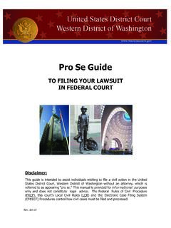 Pro Se Guide - United States Courts