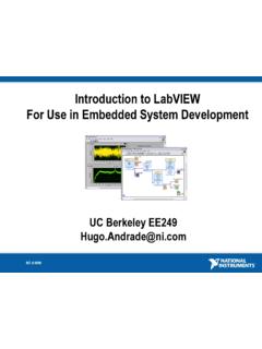Introduction to LabVIEW For Use in Embedded …