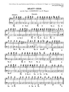Free sheet music Bridal Chorus for piano - Richard Wagner