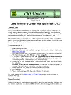 Using Microsoft's Outlook Web Application (OWA)