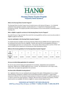 Housing Choice Voucher Program Frequently Asked Questions