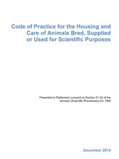Code of Practice: Animals - GOV.UK