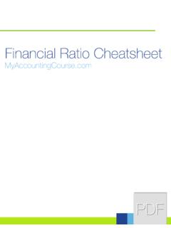 Financial Ratio Cheatsheet - MyAccountingCourse