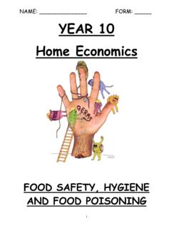 NAME: FORM: YEAR 10 Home Economics - Portadown