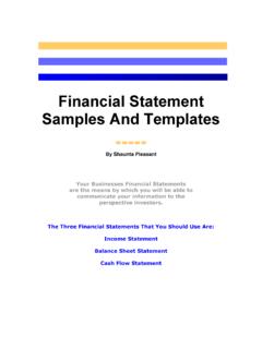 Financial Statement Samples And Templates