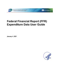 Federal Financial Report (FFR) Expenditure Data User Guide