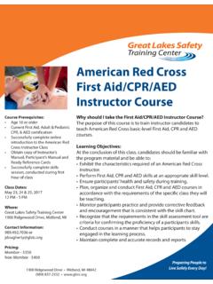 American Red Cross First Aid/CPR/AED Instructor Course