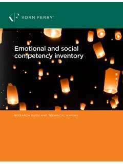 Emotional and social competency inventory - Korn Ferry